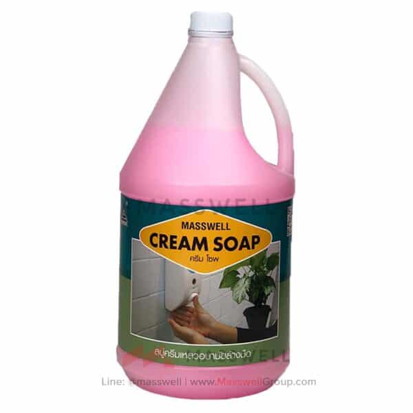 Masswell สบู่เหลวล้างมือ Cream Soap สีชมพูมุก 3.5 ลิตร