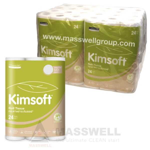 04070 กระดาษชำระม้วนเล็ก Kimsoft* 96ม้วน (17.6m.)
