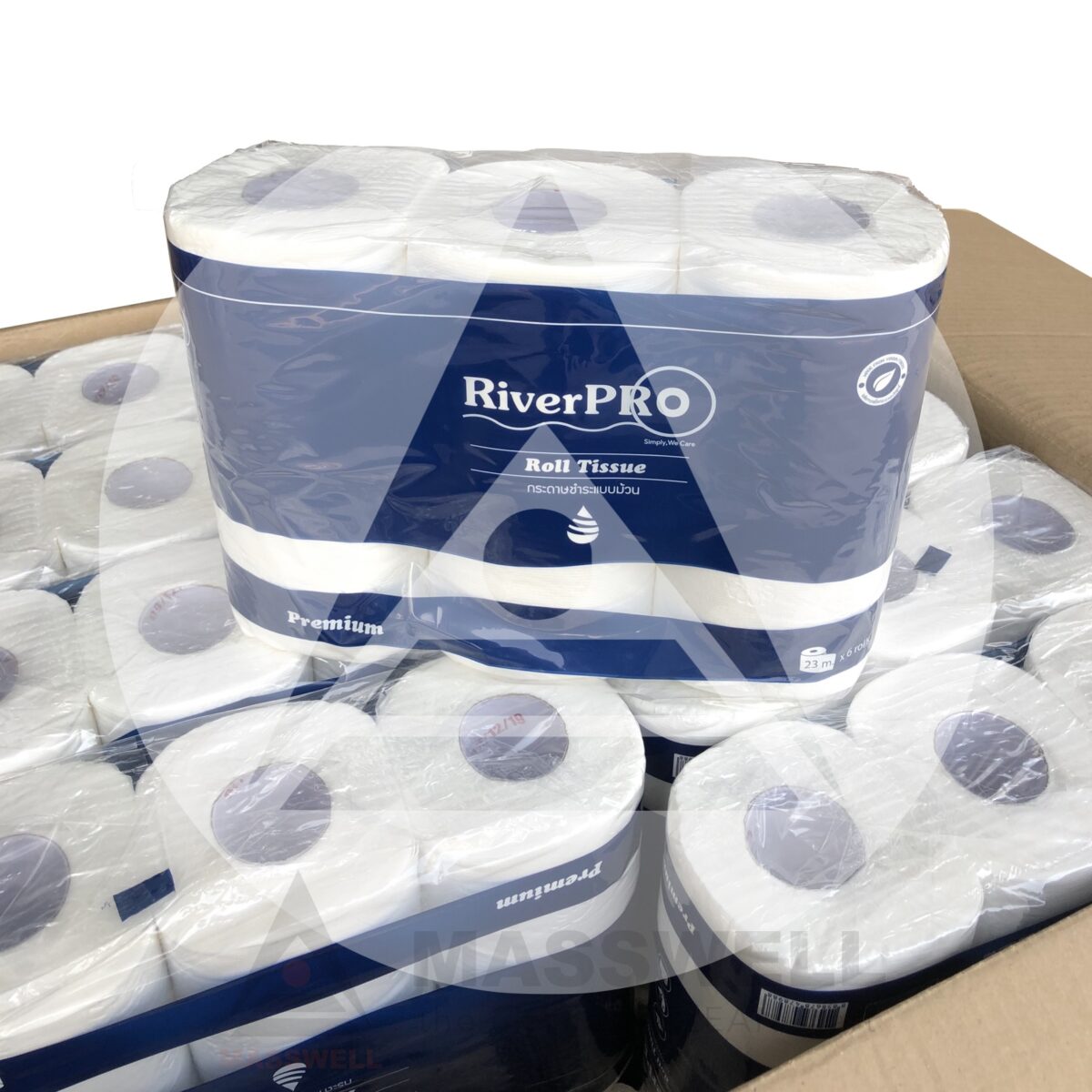 กระดาษชำระม้วนเล็ก RiverPro Premium 2ชั้น 23 เมตร (120ม้วน)
