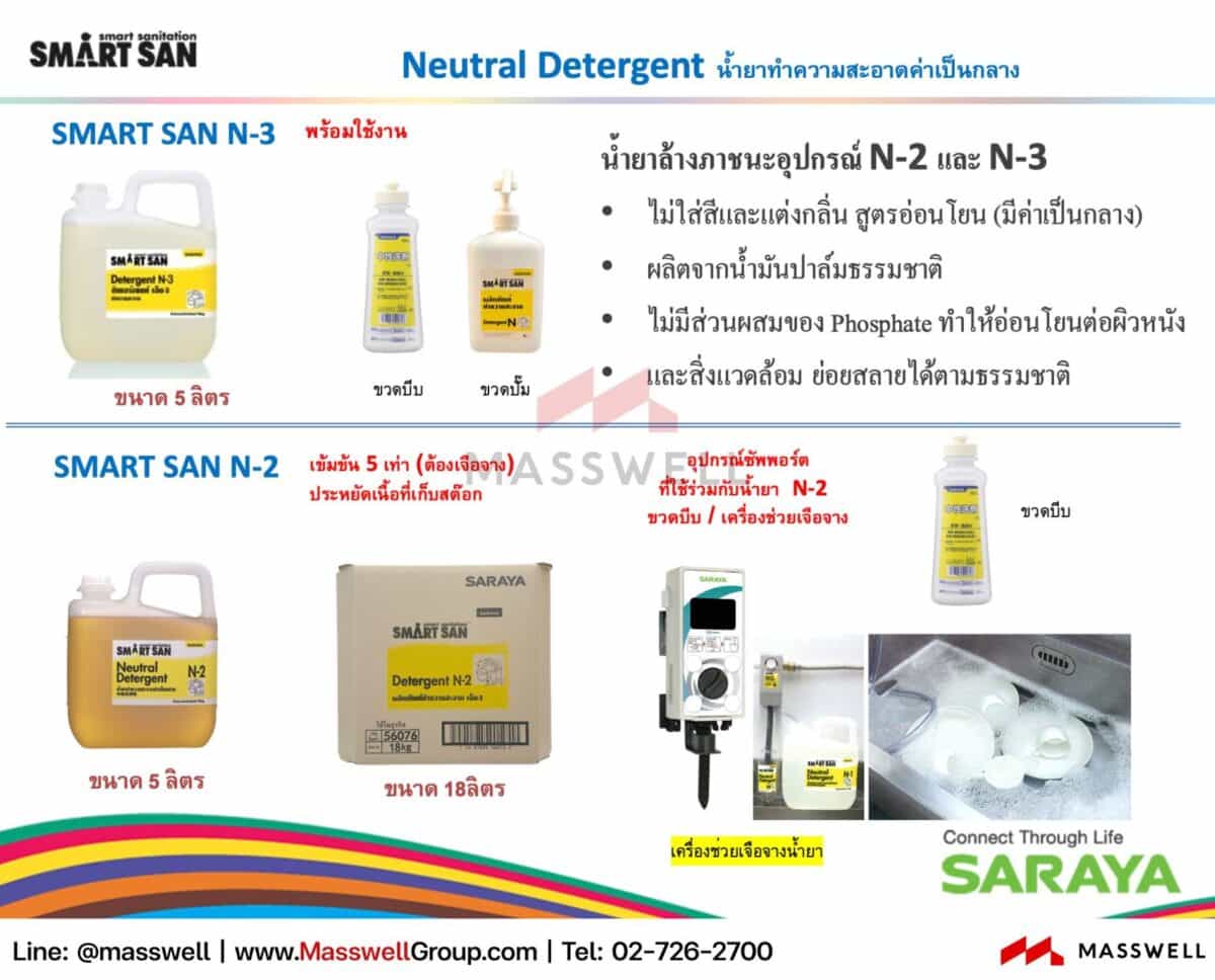 น้ำยาล้างค่าเป็นกลาง Neutral Detergent N-2 N-3 5กก.