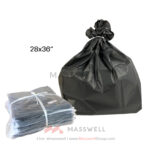 ถุงขยะพลาสติกสีดำ ขนาด 28 x 36 นิ้ว