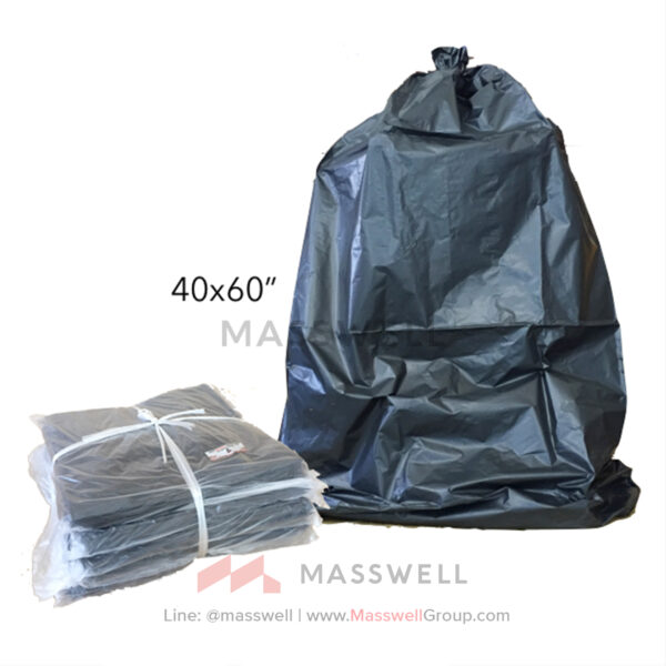 ถุงขยะพลาสติกสีดำ ขนาด 40 x 60 นิ้ว (5 กก.)