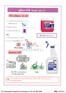 Smart San น้ำยาทำความสะอาดและฆ่าเชื้อ Sanitizing Cleaner J-1 by SARAYA