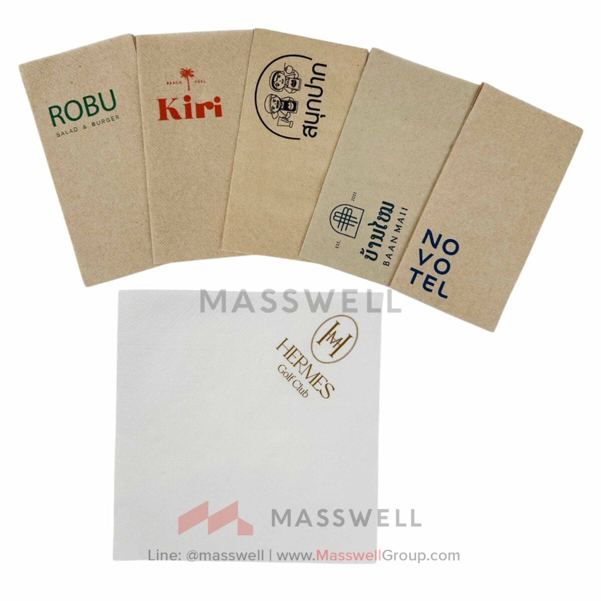กระดาษเช็ดปาก Tissue Napkins ขนาด 33x33cm. หนา 1-Ply - Image 3
