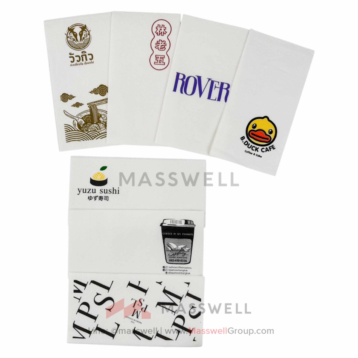 กระดาษเช็ดปาก Tissue Napkins ขนาด 33x33cm. หนา 1-Ply - Image 4