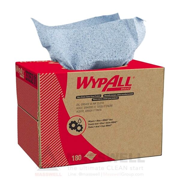 33352 กระดาษเช็ดอุตสาหกรรม WYPALL* Blue Wipers  (BRAG* Box)