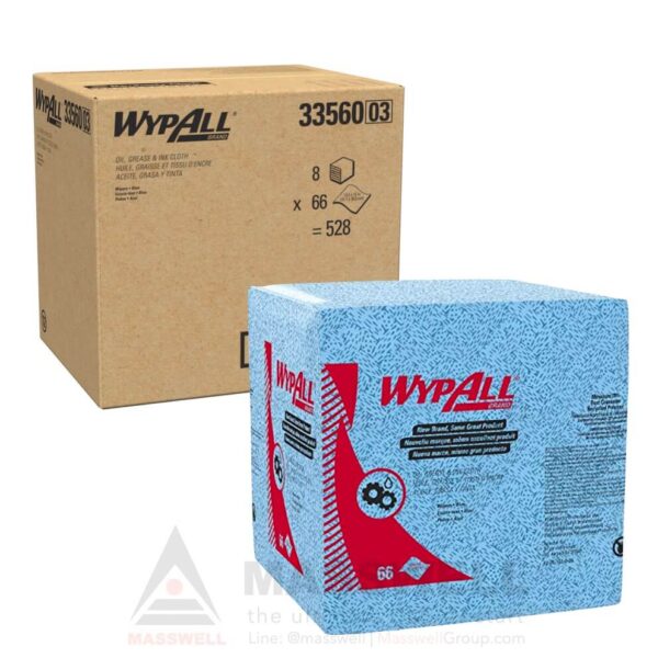 33560 กระดาษเช็ดอุตสาหกรรม WYPALL* Blue Wipers 
