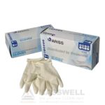 ถุงมือยาง ARISS Latex Gloves - สีขาว