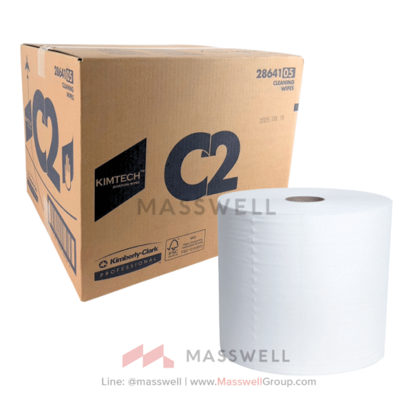 28641 กระดาษเช็ดทำความสะอาด KIMTECH* C2 Aviation Wipes ม้วนใหญ่ 900แผ่น
