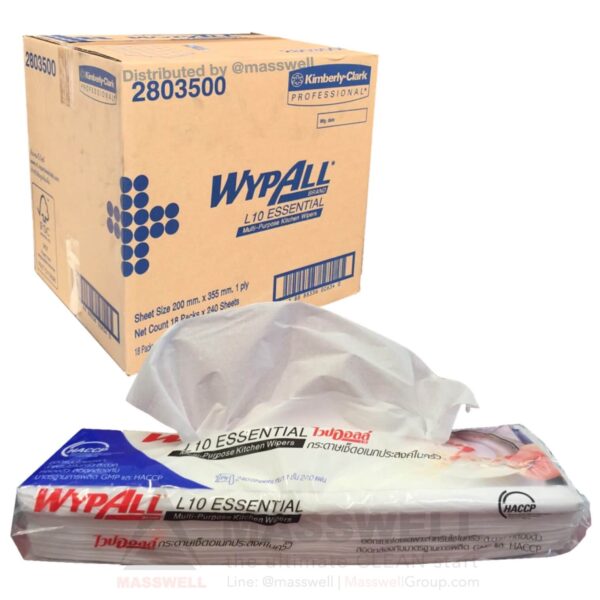28035 กระดาษเช็ดอเนกประสงค์ในครัว WYPALL* L10 Essential Multi-Purpose Kitchen Wipers