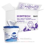 06411 KIMTECH* WETTASK* แผ่นเช็ดทำความสะอาด Wiper for Bleach, Disinfectant, Sanitizer 90's (6ม้วน)