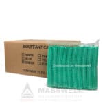 หมวก Bouffant Cap ตัวหนอน สีเขียว (แพ็ค50)