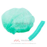 หมวก Bouffant Cap ตัวหนอน สีเขียว (แพ็ค50)