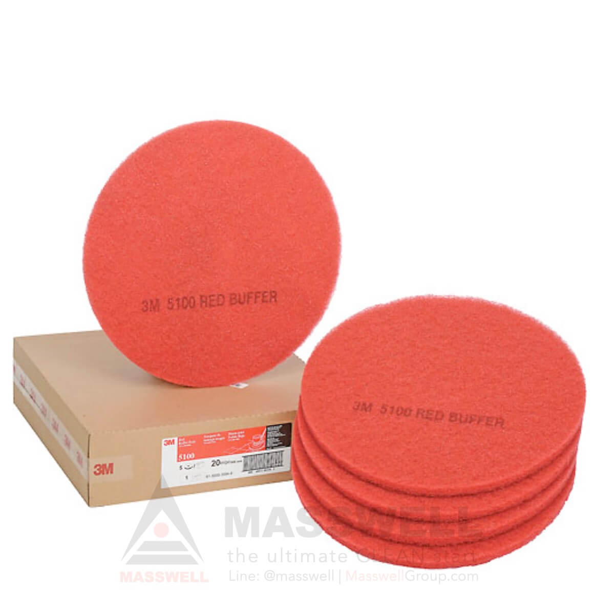 3M™ แผ่นขัดพื้น Buffer Pad 7200 สีแดง