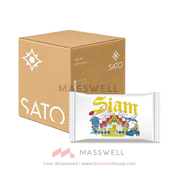 ผ้าเย็นเช็ดมือ SATO ไซส์ S รุ่น I love Thai มีน้ำหอม