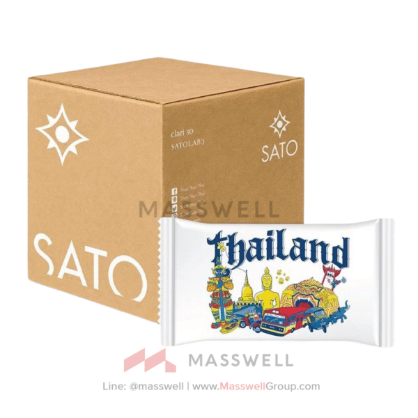 ผ้าเย็นเช็ดมือ SATO ไซส์ S รุ่น I love Thai มีน้ำหอม