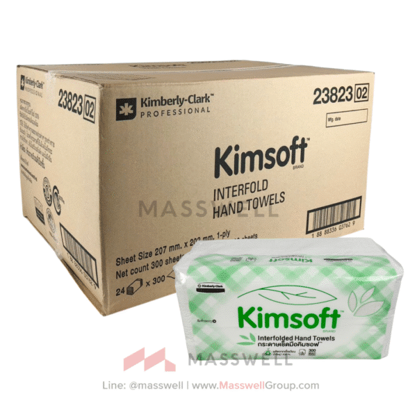 23823 Kimsoft กระดาษเช็ดมือ Interfold