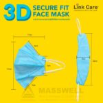 Link Care® 3D หน้ากากอนามัย PM2.5 - สีฟ้า (1ชิ้น) - Image 4