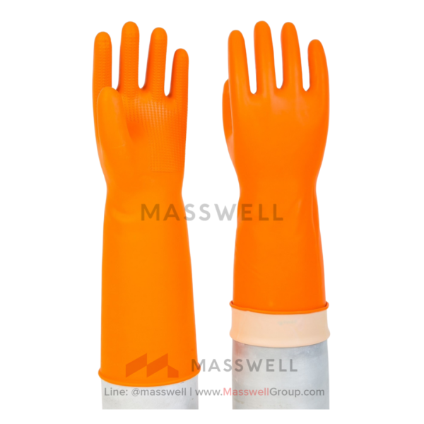 ถุงมือยางสีส้ม ARISS Rubber Gloves