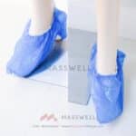 ถุงครอบรองเท้า พลาสติก PE สีฟ้า