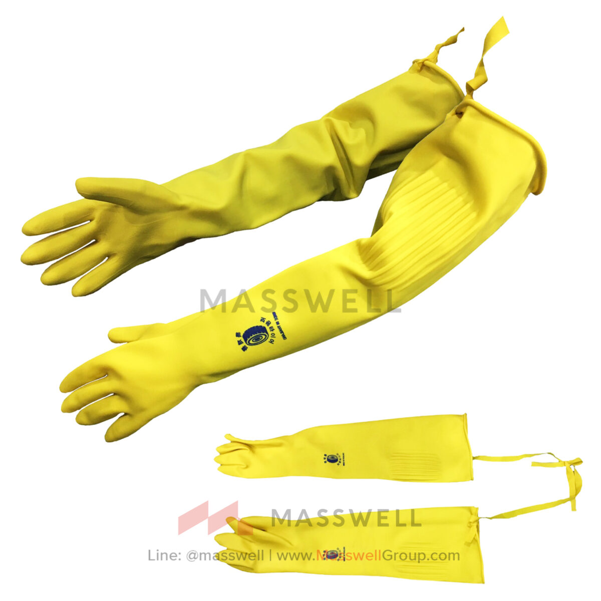 ถุงมือยาง BOSAENG Industrial Rubber Gloves มีสายคล้อง