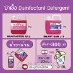 ผลิตภัณฑ์ทำความสะอาดฆ่าเชื้อสำหรับผ้าเช็ด (ไม่มีกลิ่น) Towel Cleaner 5 ลิตรSARAYA น้ำยาทำความสะอาดและฆ่าเชื้อ Sanipaster S(L) / Smart-San J-1