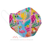 Link Care 3D หน้ากากอนามัย ผู้ใหญ่ Flamingo Beach Party ลายนกฟลามิงโก้ ปาร์ตี้ชายหาด