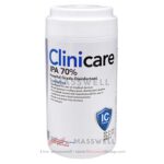 Clinicare IPA 70% ทิชชู่เปียกแอลกอฮอล์ 70% แผ่นเช็ดฆ่าเชื้อทำความสะอาด กระป๋อง 80 แผ่น ขายส่งยกลัง