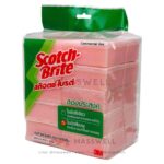 สก๊อตช์ไบรต์ Scotch-Brite No.100 Sponge Laminated 3M ใยขัดสีชมพู+ฟองน้ำ