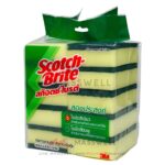 3M Sponge Laminated No.96 แผ่นใยขัดสองประสงค์ สีเขียว ติดฟองน้ำ
