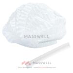 หมวก Bouffant Cap ตัวหนอน สีขาว (แพ็ค50)