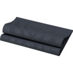 กระดาษเช็ดปากเนื้อคล้ายผ้า Duni Elegance® Napkin Lily 40 x 40 cm Black 240 pcs/box (6 x 40 pcs)
