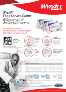 94195 WYPALL แผ่นเช็ดทำความสะอาด Color Coded Critical Clean Foodservice Cloths แบบใช้แล้วทิ้ง
