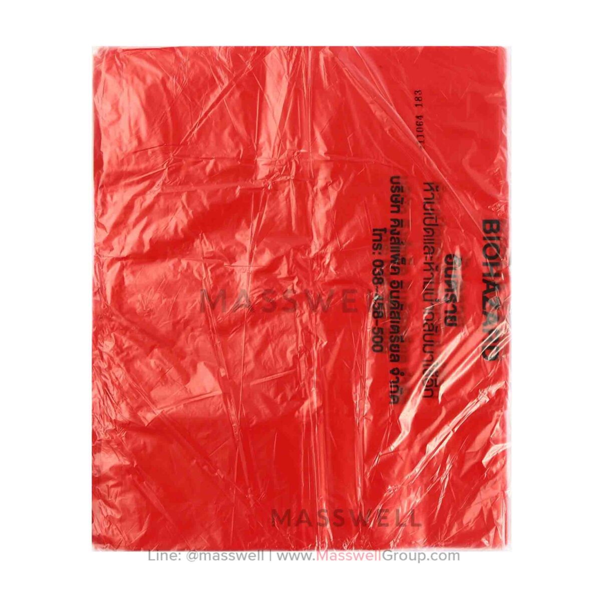 ถุงขยะหนาสีแดง สำหรับขยะติดเชื้อหรือขยะอันตราย หนา 30 ไมครอน ขนาด 24X28 นิ้ว (20ใบ)