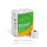 0491 กระดาษชำระม้วนเล็ก Kimsoft* 96ม้วน (14m.)