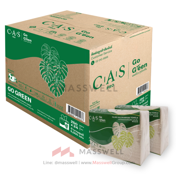 กระดาษอเนกประสงค์ CAS Pro รุ่น Go Green 2 ชั้น (6,000 แผ่น)