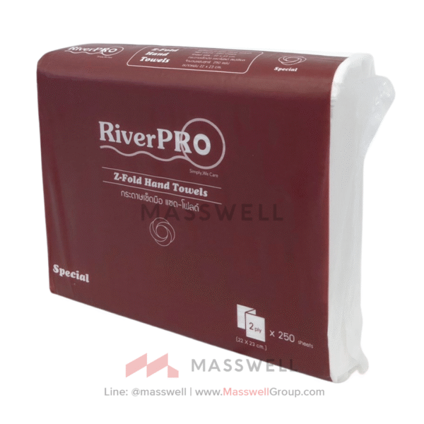 RiverPro กระดาษเช็ดมือแบบแผ่น รุ่น Z-Fold Special : 2 ชั้น (4000 แผ่น)