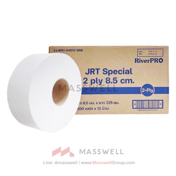 RiverPro กระดาษชำระม้วนใหญ่ รุ่น Special 2 ชั้น : 300 เมตร (12 ม้วน)