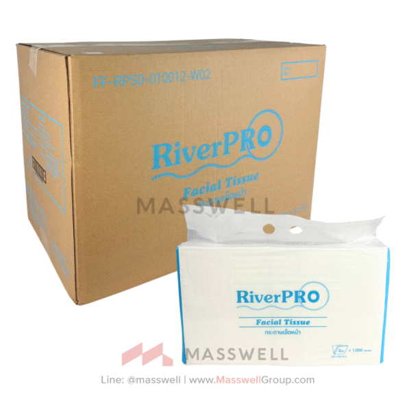 RiverPro กระดาษเช็ดหน้า ชนิดเติม - ขนาด 19x20 ซม. (12,000 แผ่น)