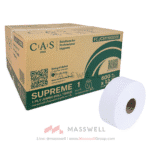 CAS Pro กระดาษชำระม้วนใหญ่ JRT Supreme 8.5cm 1 ชั้น 600m.
